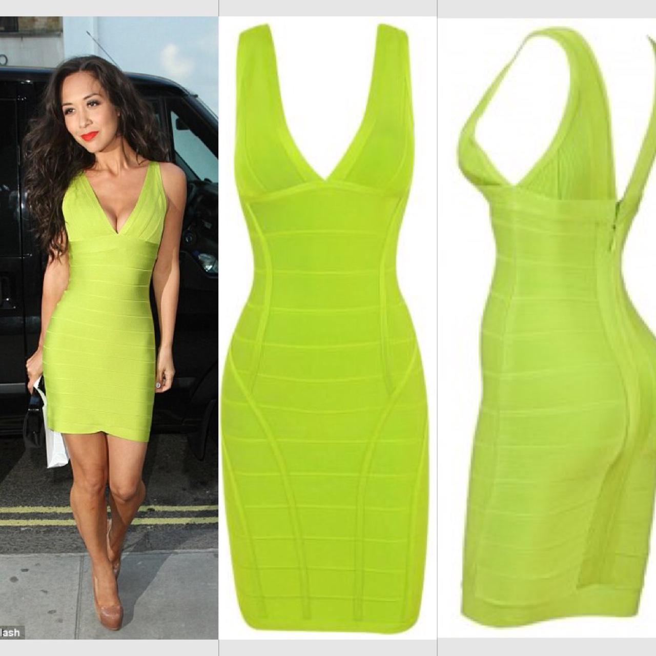 Celeb boutique green bandage dress