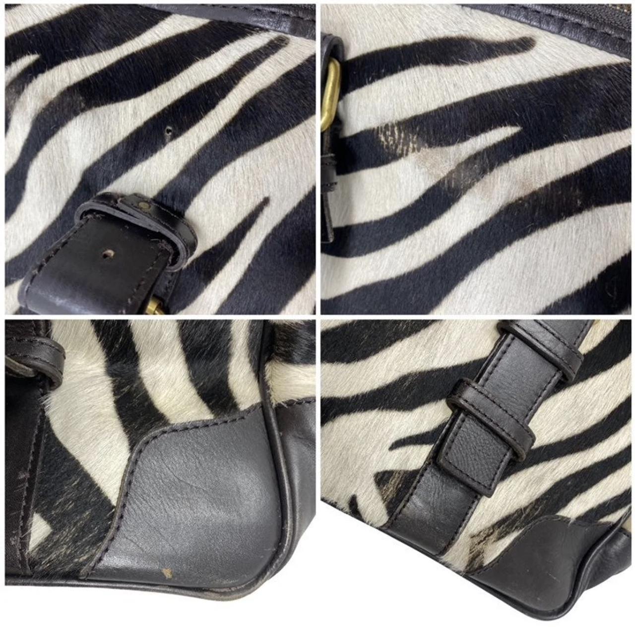 Michael Kors Brown/Beige Zebra Print Canvas and Leather Marina Shoulder Bag  Michael Kors | TLC