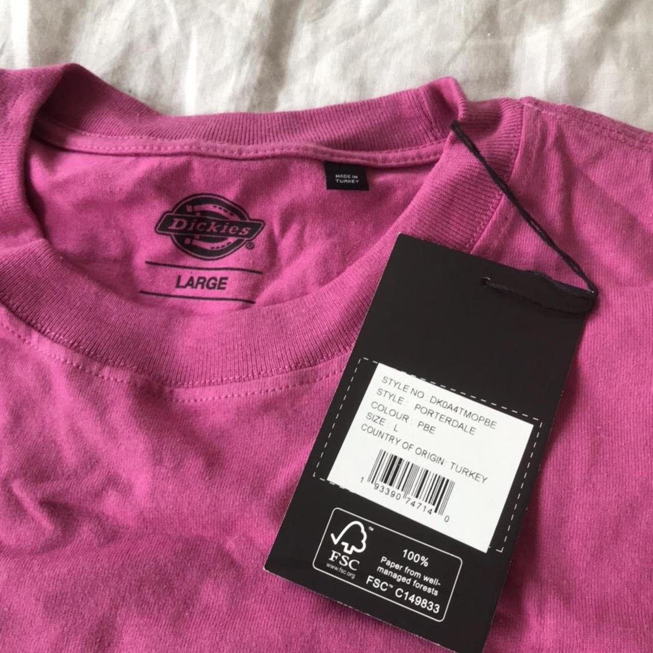 Dickies Men's Pink and Purple T-shirt | Depop