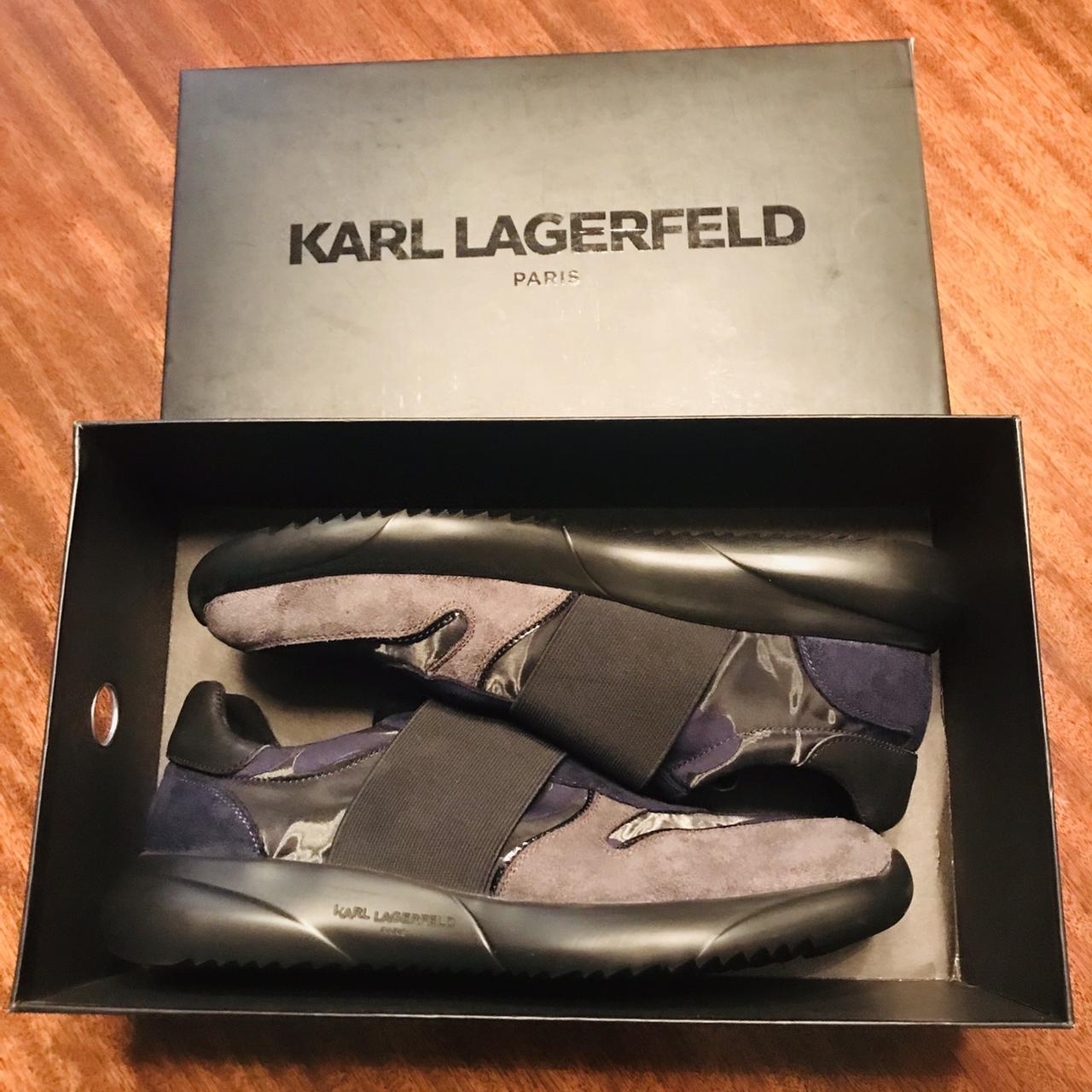 Brand New in Box Men's Karl Lagerfeld Camo Sneakers - Depop