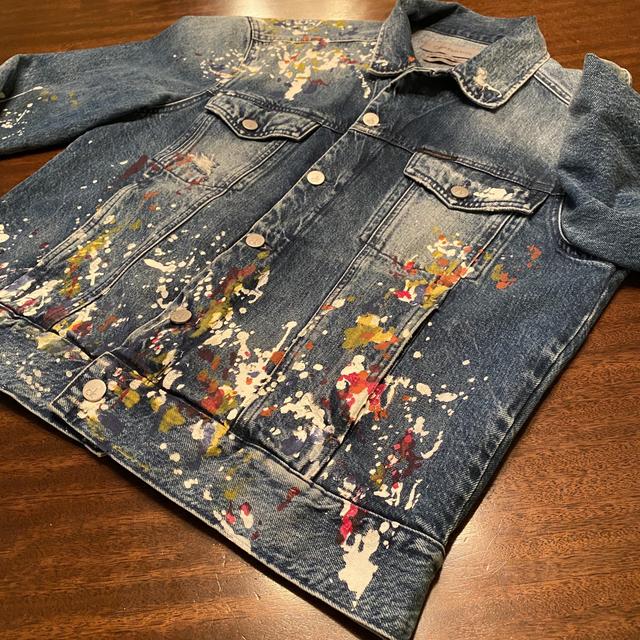 Men s Calvin Klein Denim Jacket with Paint splatter