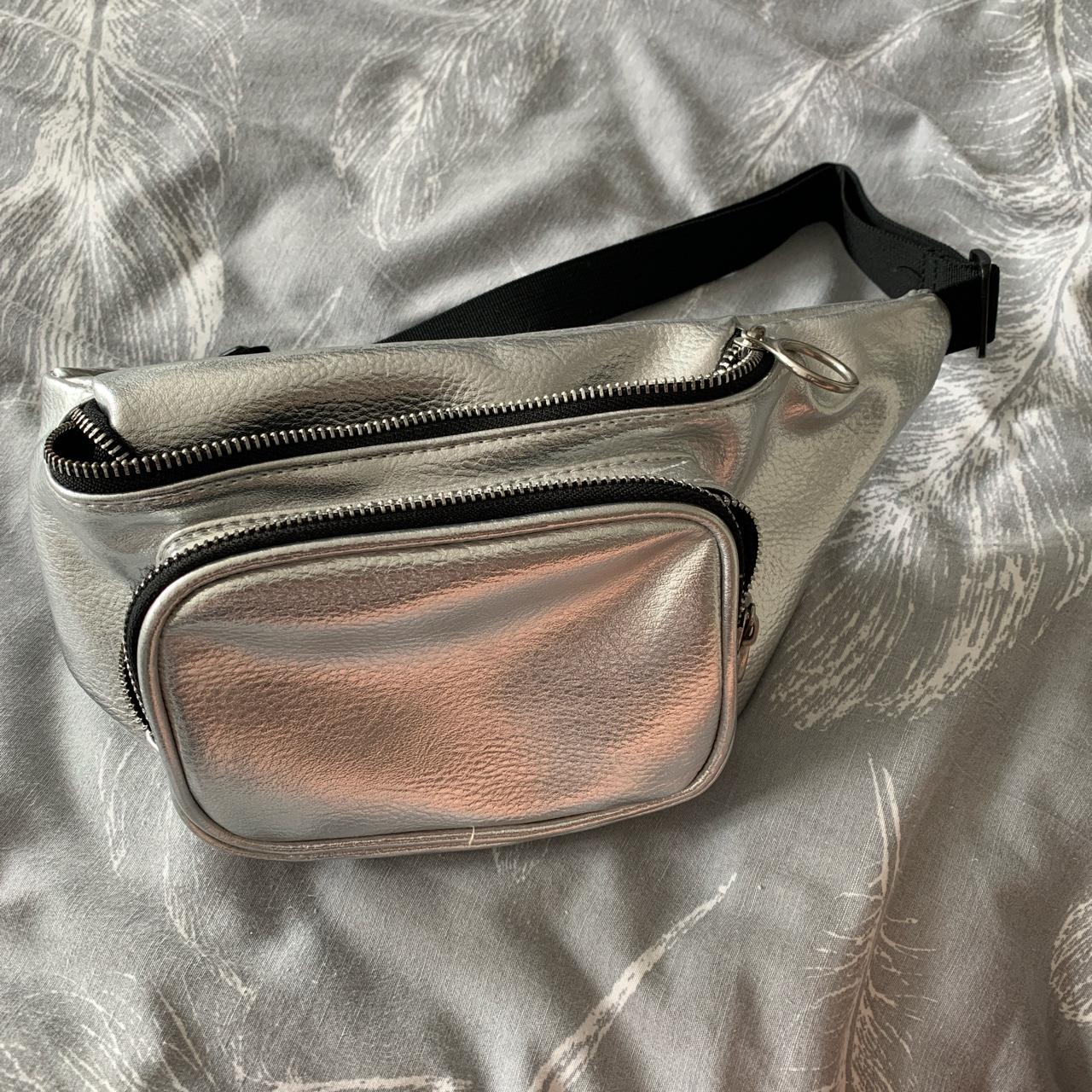 primark Silver bum bag used once has 2