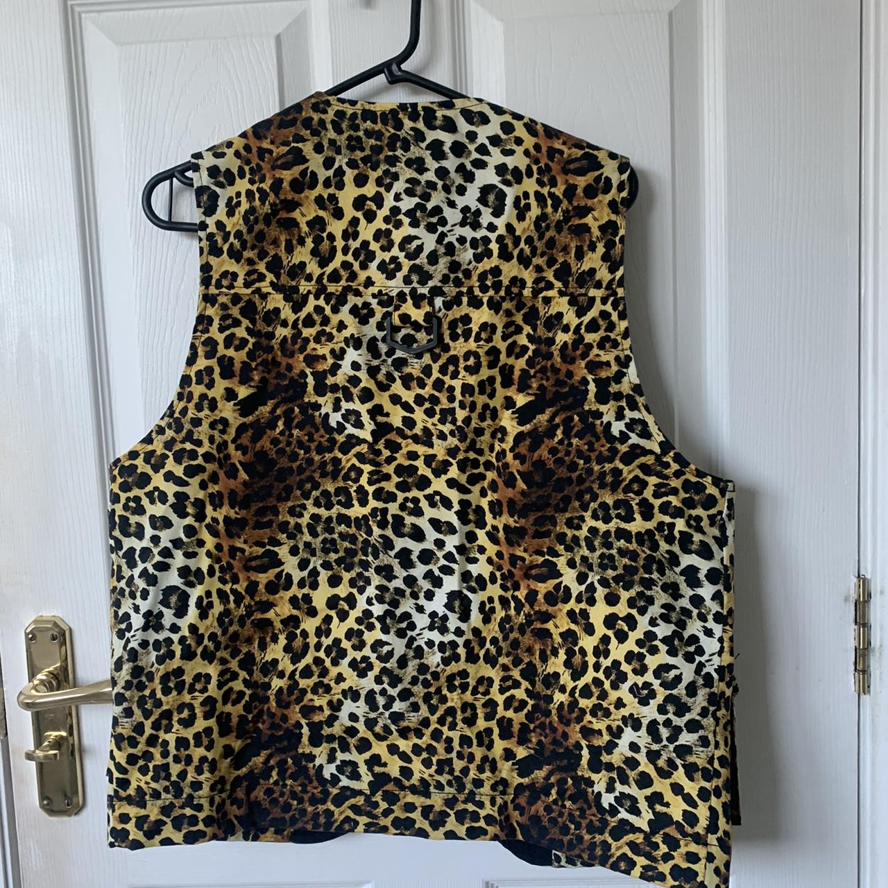 Collusion leopard print utility vest / jacket /...