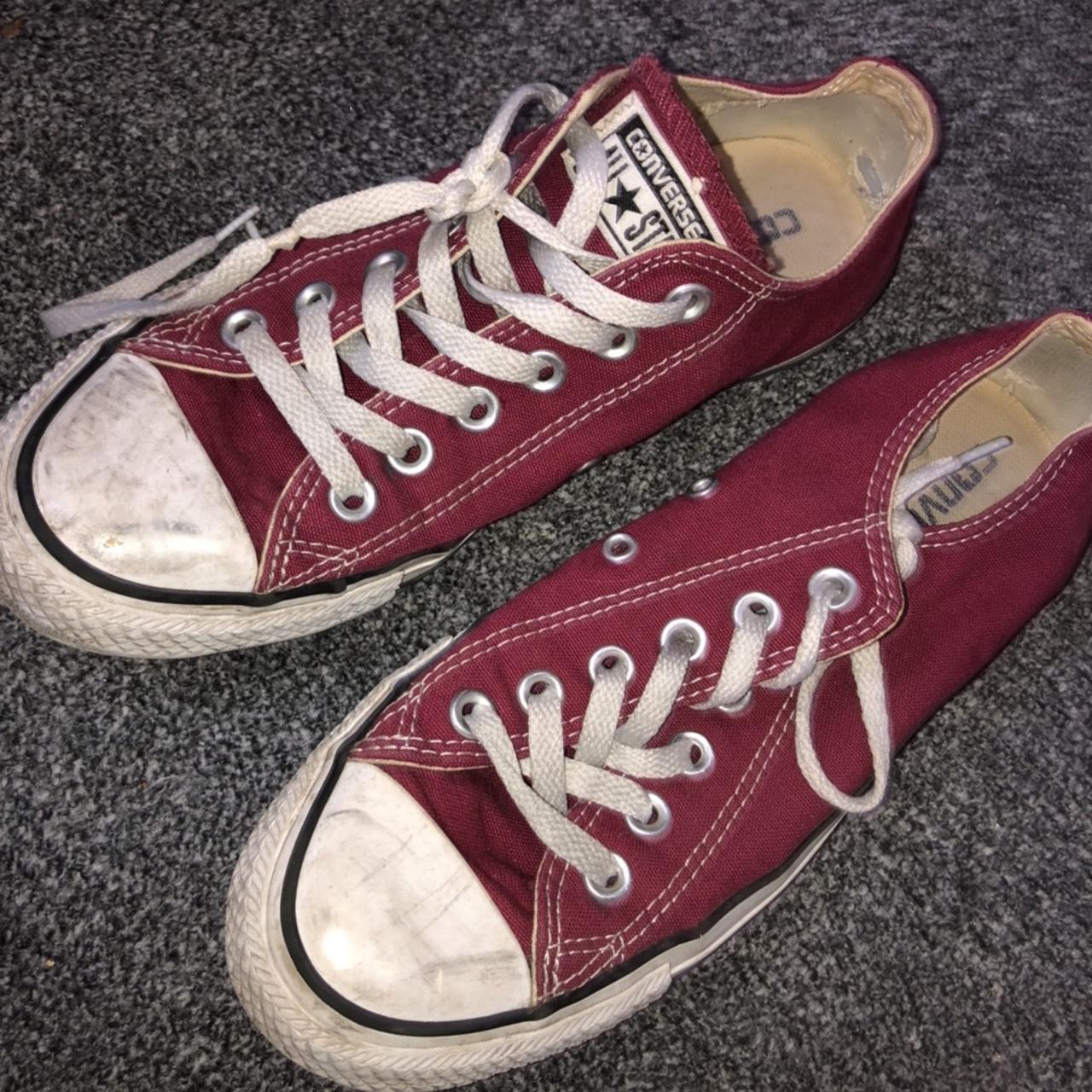 Maroon converse ️ need gone!!! Accepting offers ... - Depop