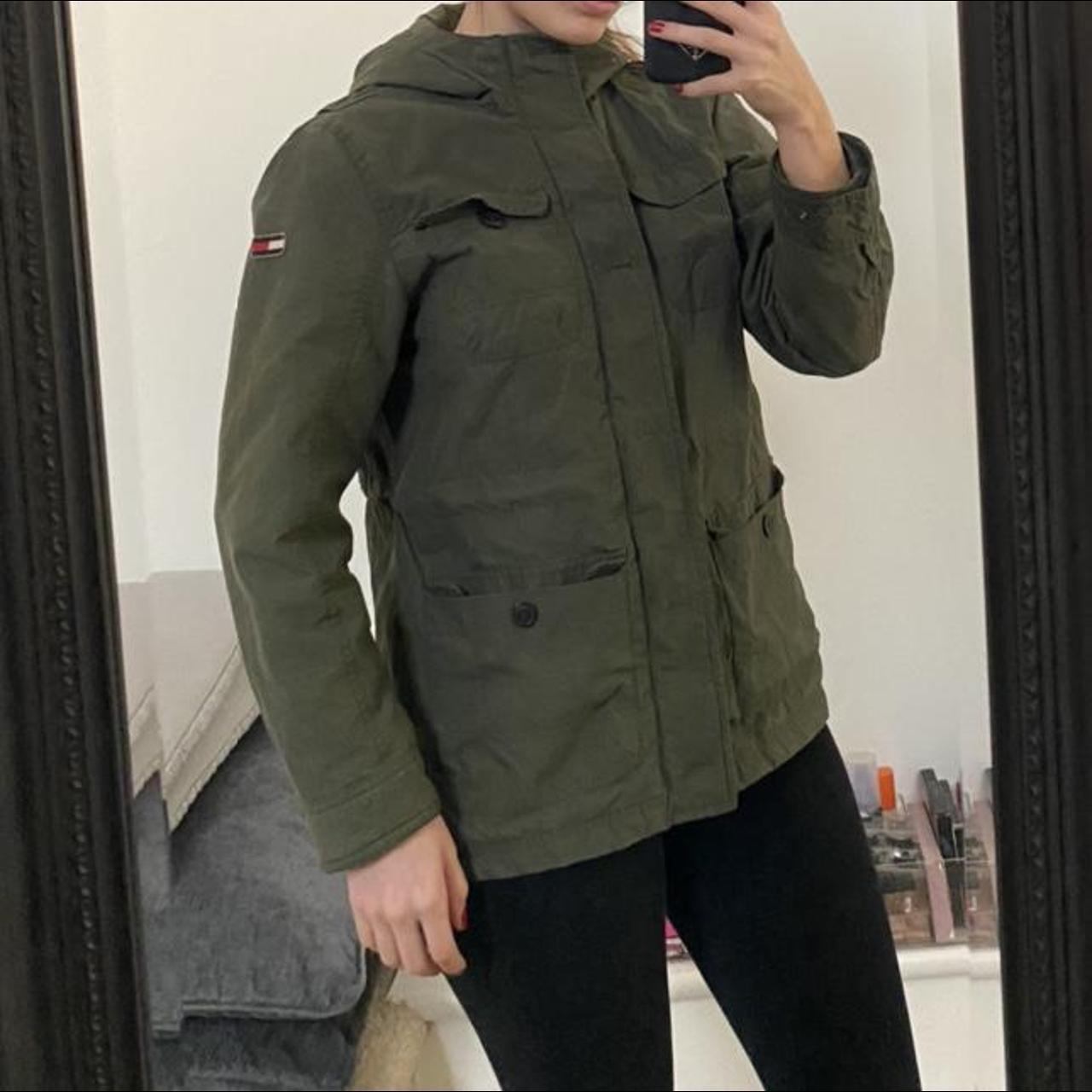 khaki green tommy hilfiger coat