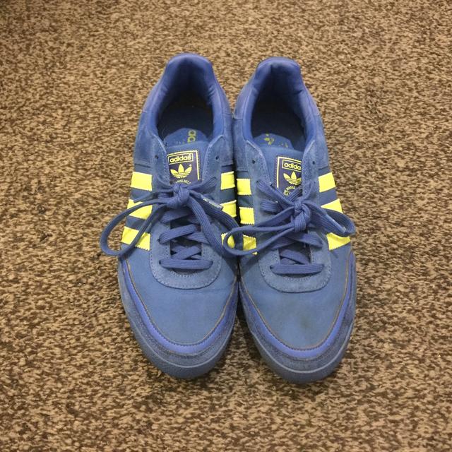 Adidas blue best sale and yellow trainers