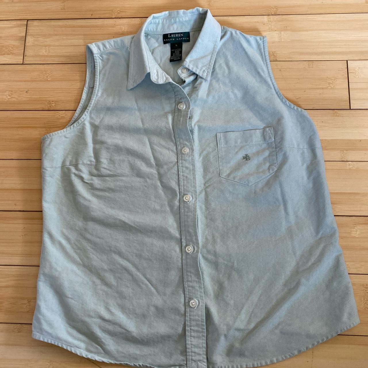 ralph lauren sleeveless button down