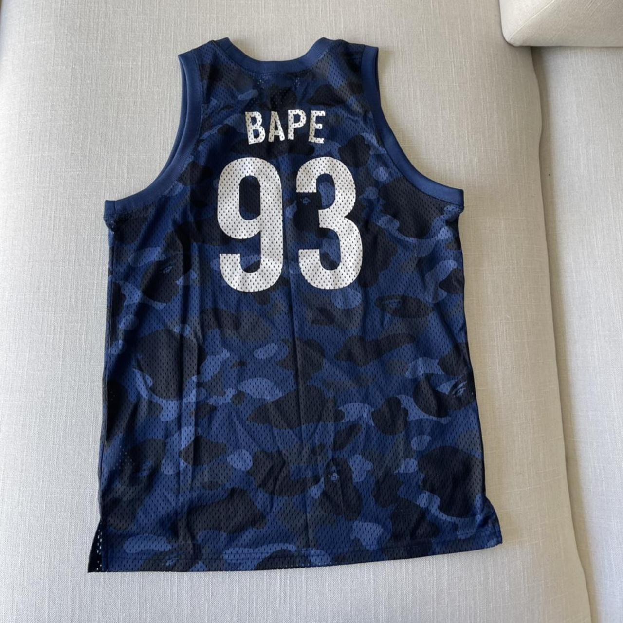 BAPE Camo Jersey BAPE Blue Camo Basketball Jersey - Depop