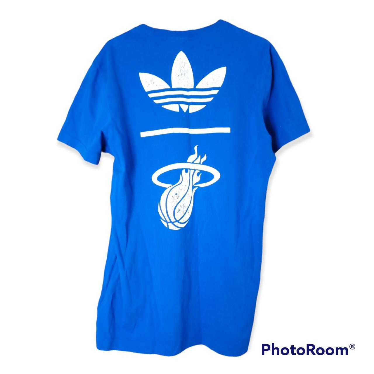Adidas Originals Miami Heat NBA t shirt, blue, size... Depop