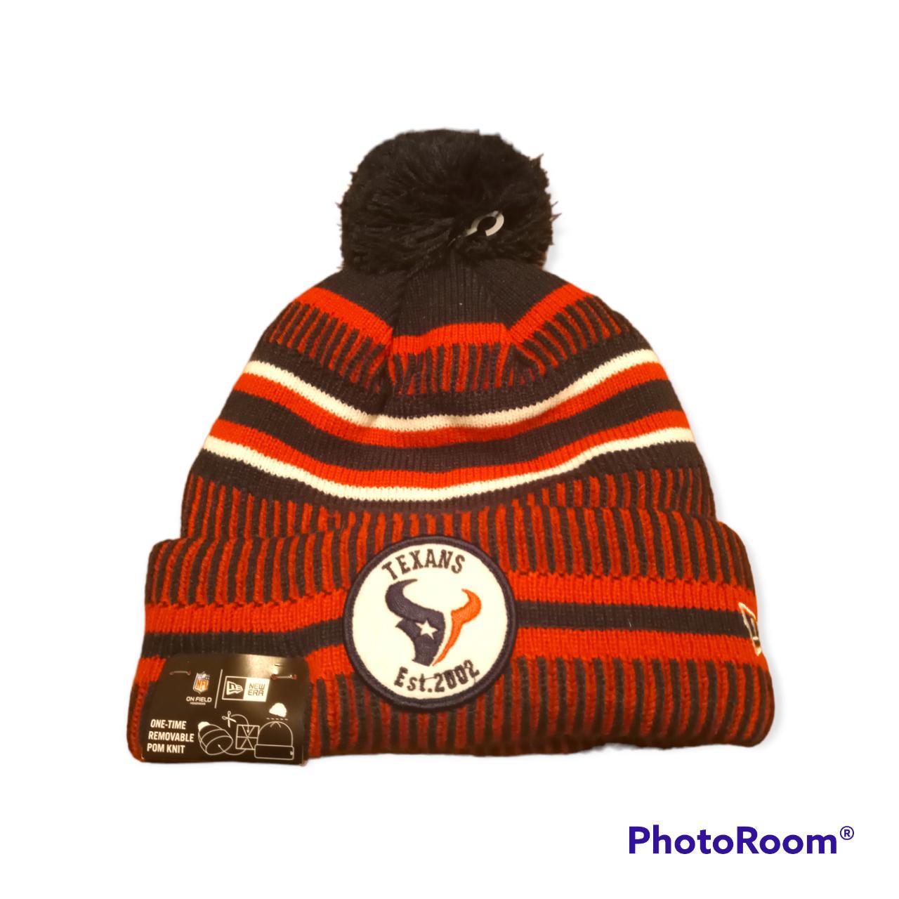 New Era Houston Texans NFL bobble hat, navy/red,... Depop