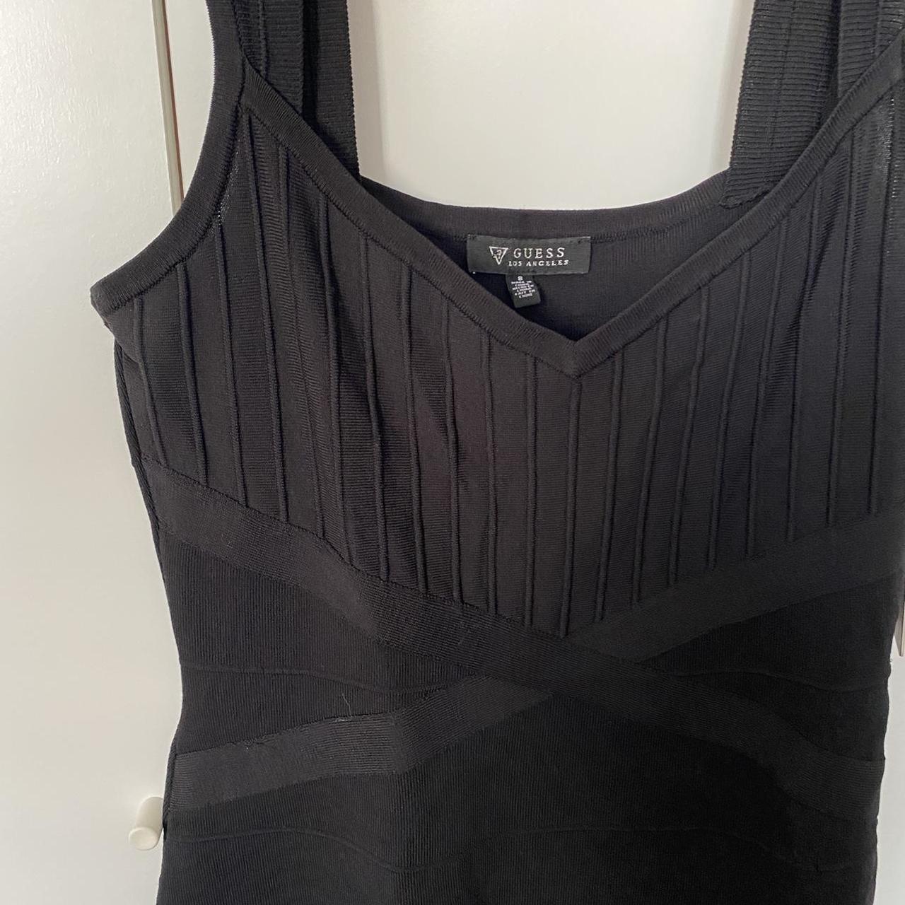 GUESS bodycon dress// black dress with front details... - Depop