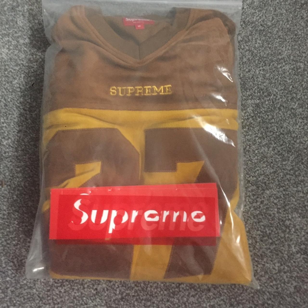 Supreme Velour Baseball Jersey - Size: Medium - - Depop