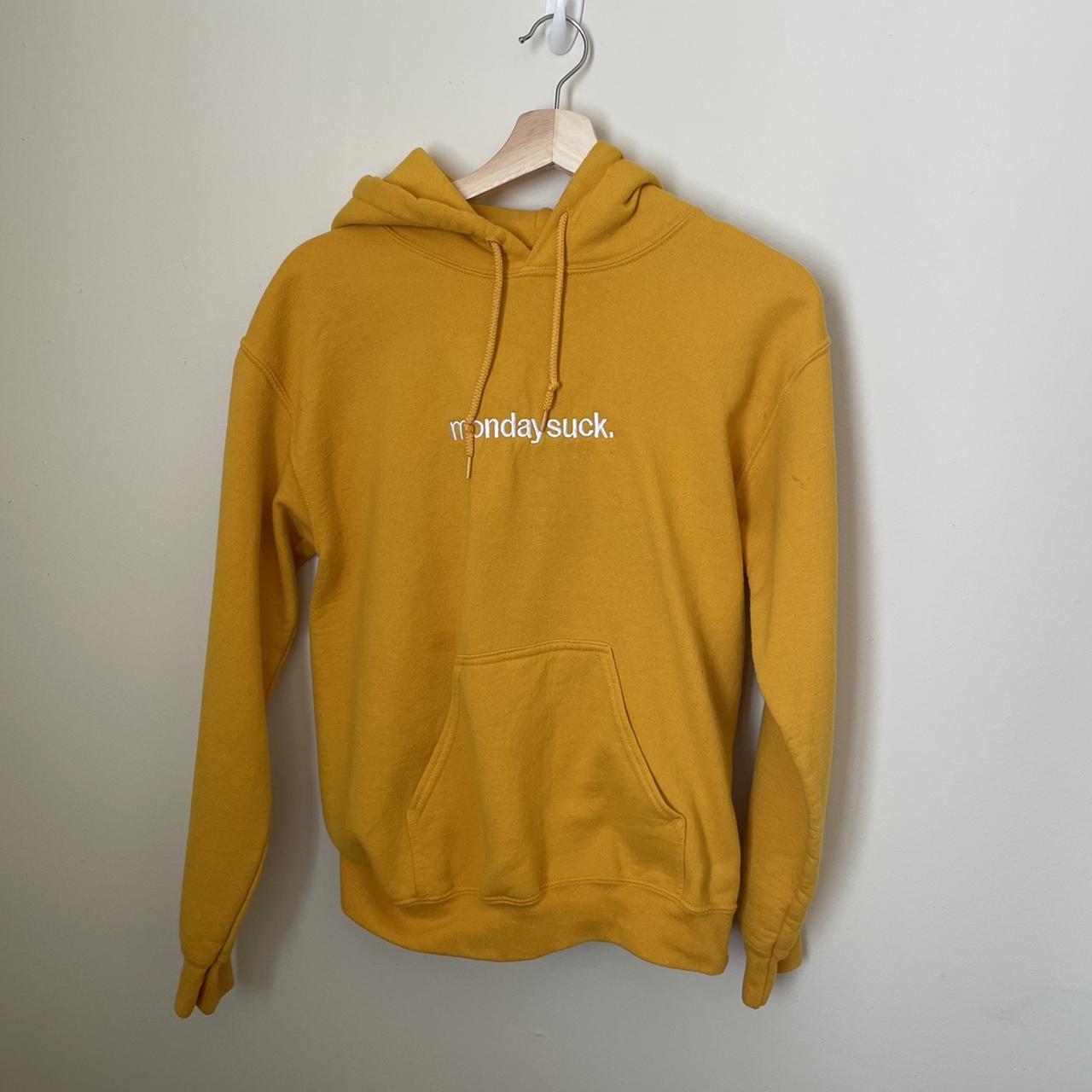 Yellow Mondaysuck Hoodie, barely worn, no noticeable...