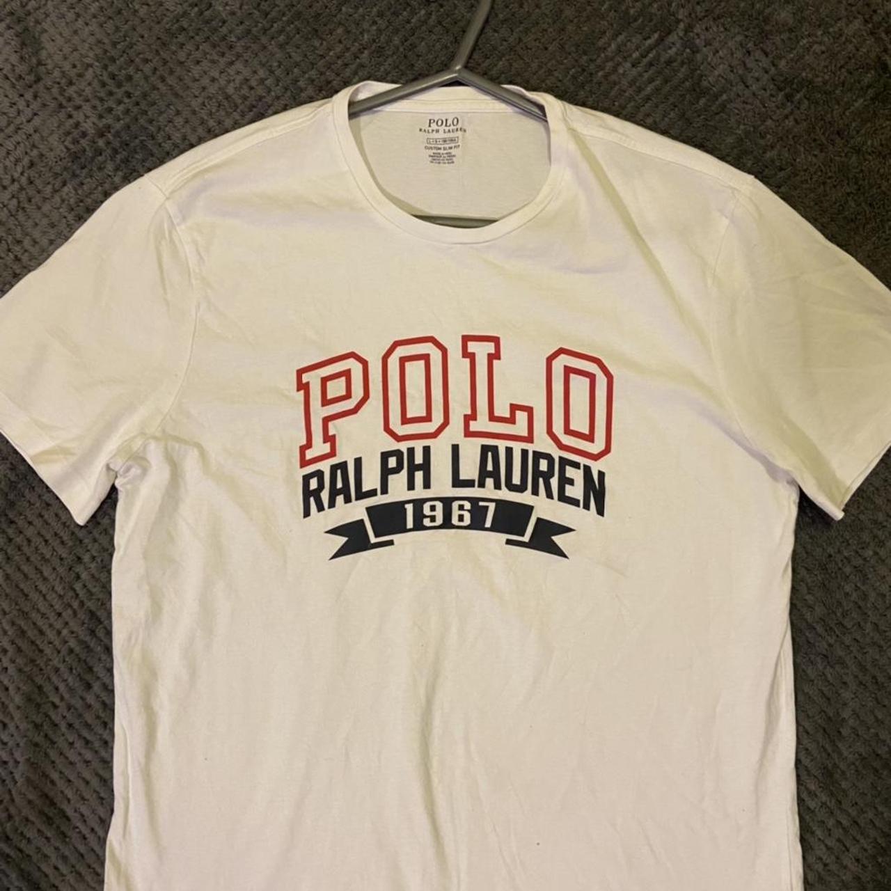 White polo Ralph Lauren t-shirt Good condition no... - Depop