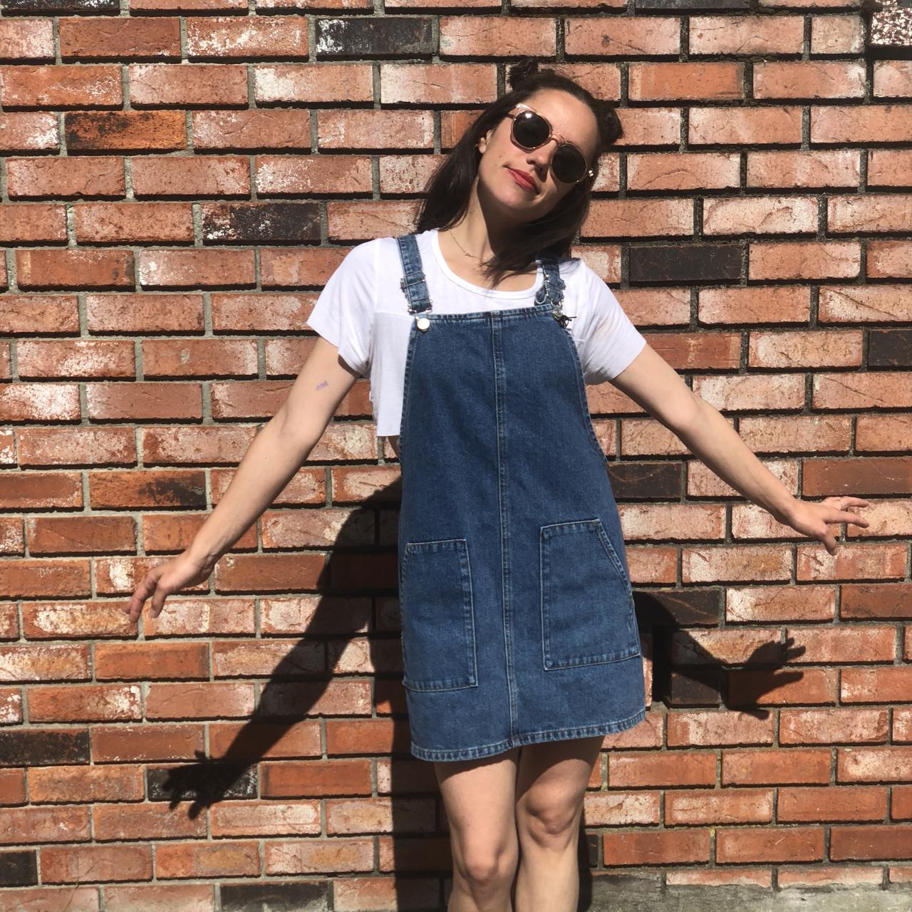 Topshop denim clearance overall dress