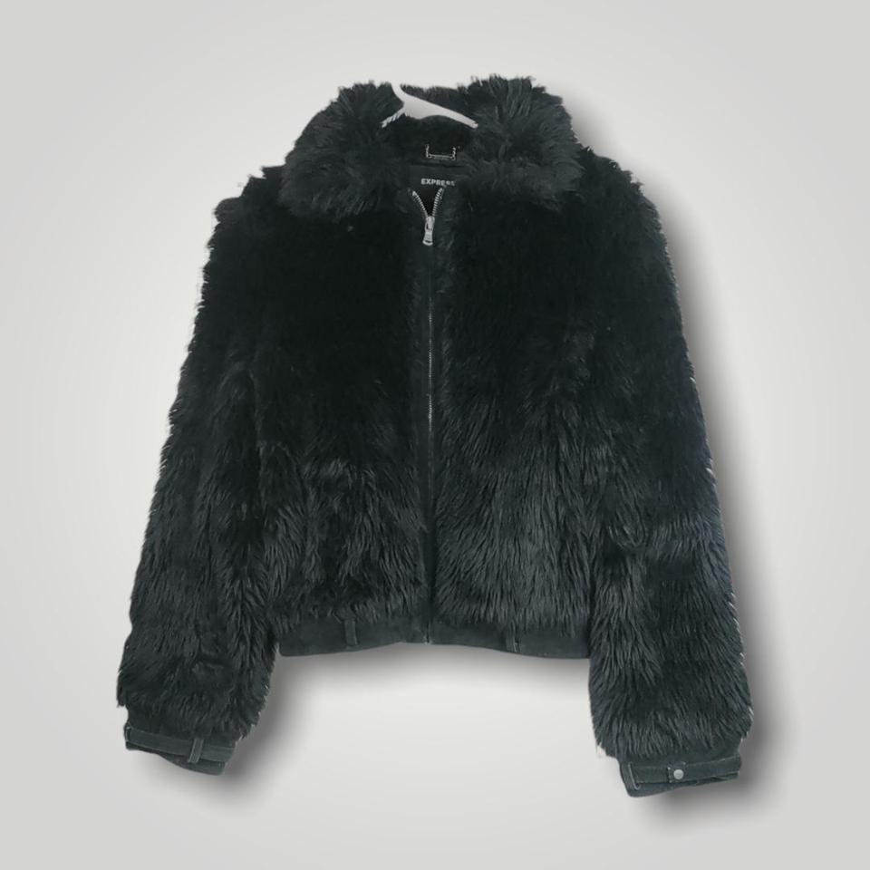 express black fur coat