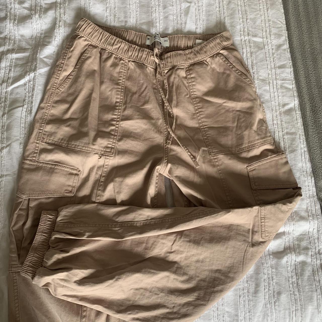 Baby Pink Hollister cargo trousers Hollister Size... Depop