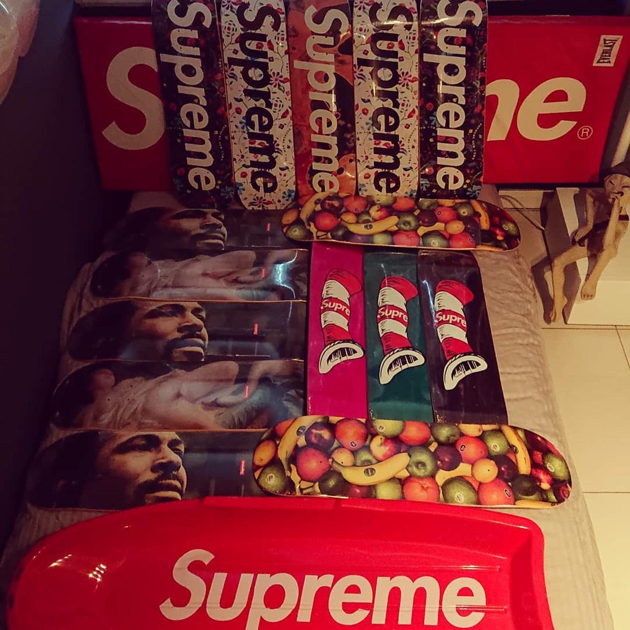 Supreme virgin Mary blanket & skateboards | Depop