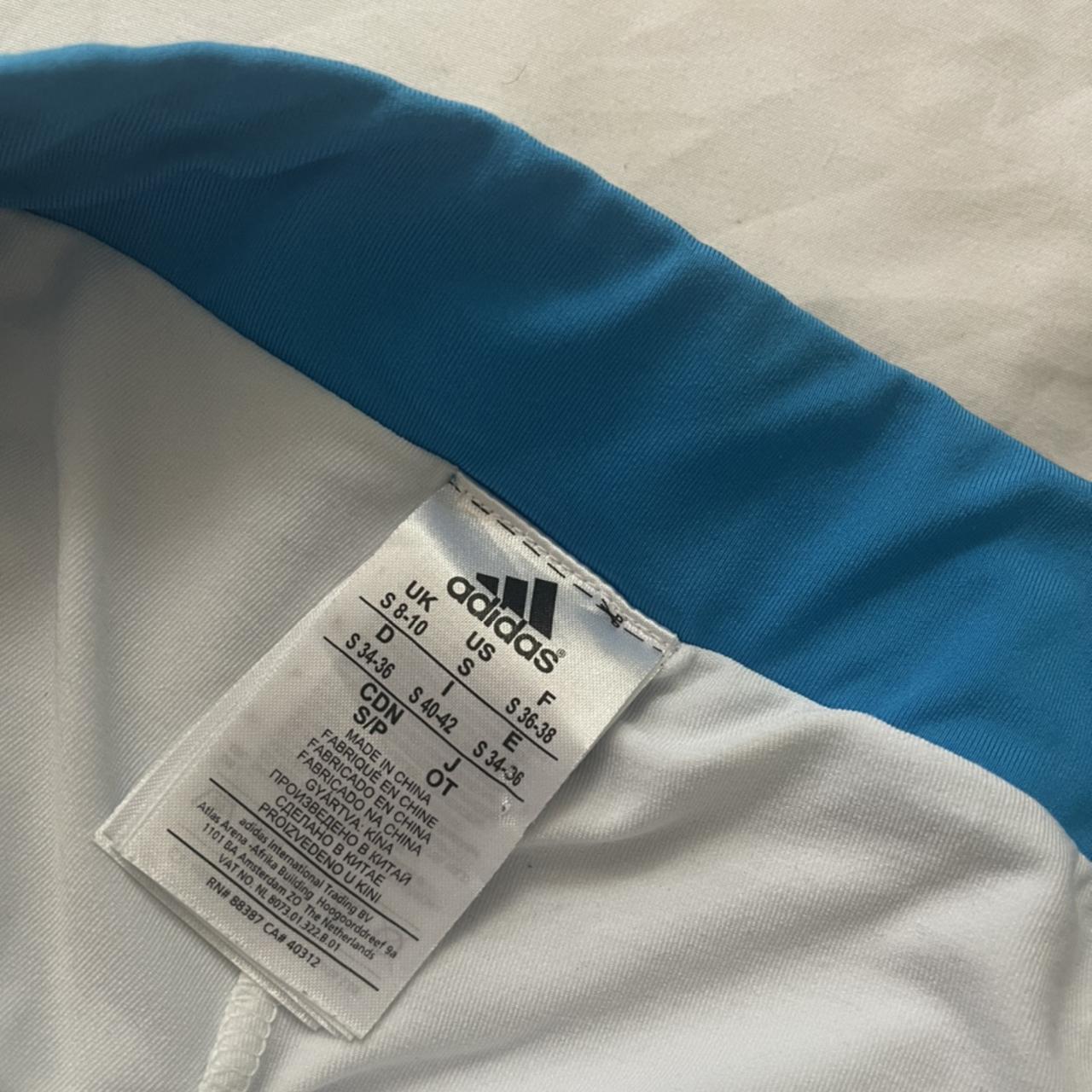 Adorable blue Adidas tennis skirt with white shorts... Depop