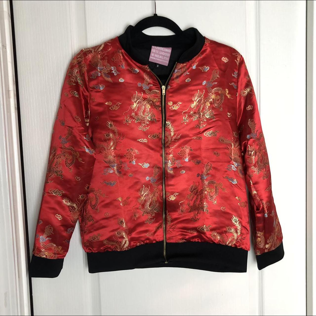 Omighty dragon bomber jacket! Never worn! #omighty... - Depop