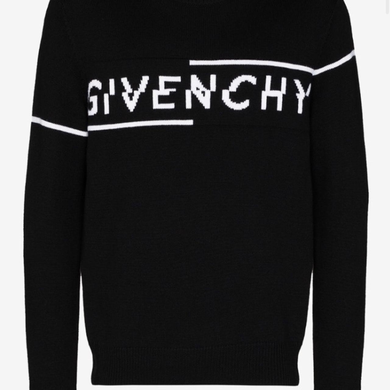 Men’s Givenchy split logo wool jumper 100%... - Depop