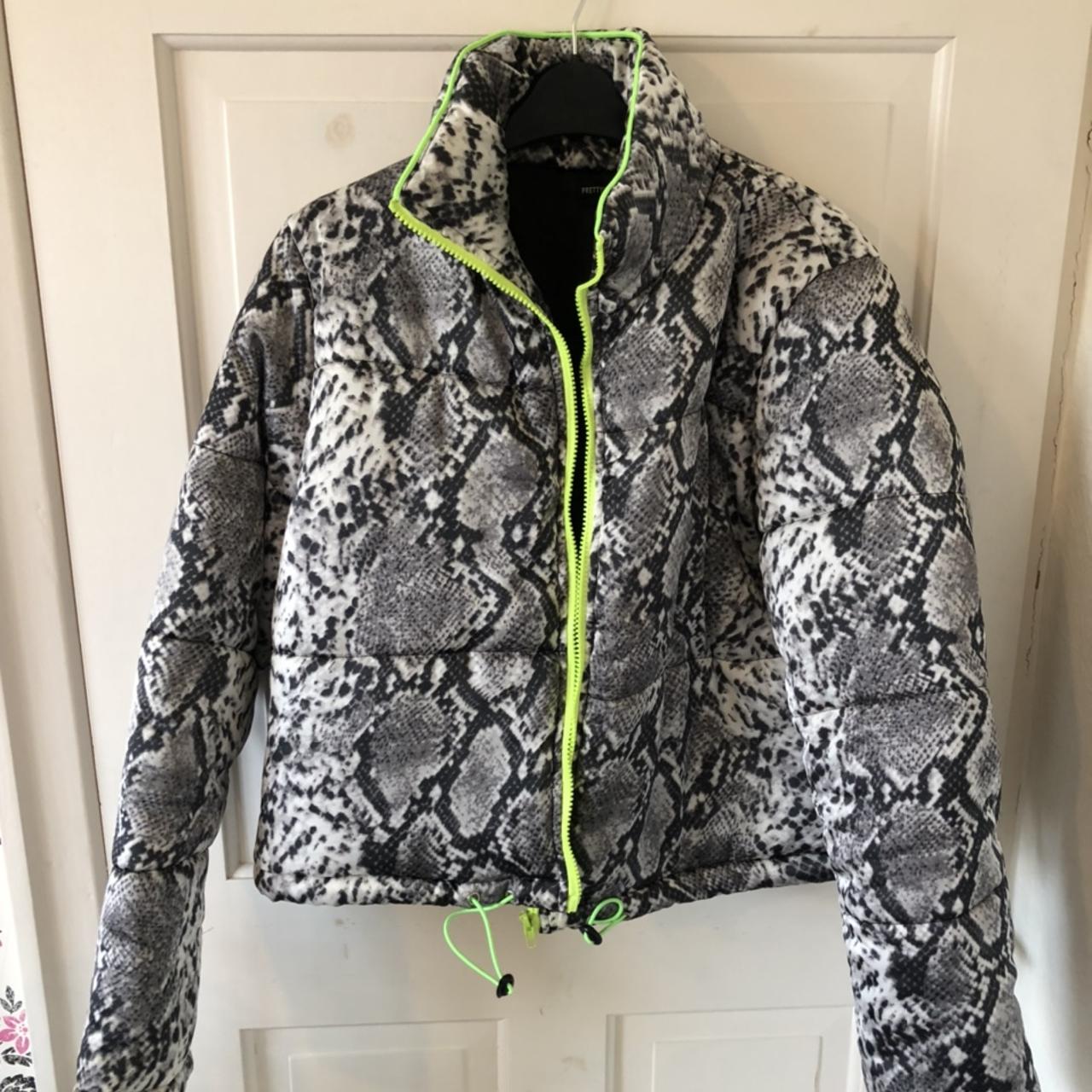 Snake print hot sale puffer coat