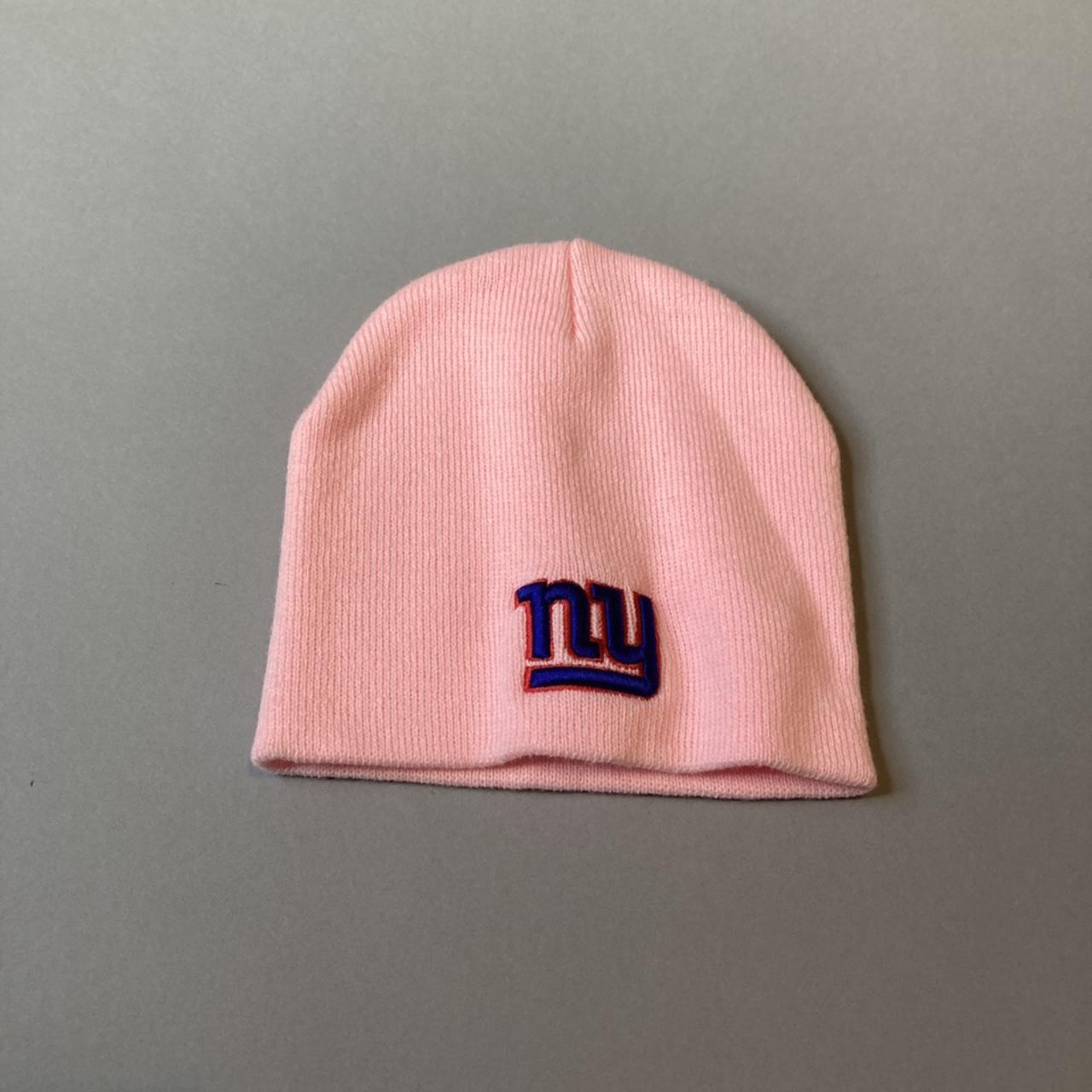 NEW YORK GIANTS Little Girls' Pink Cuffed Pom Knit Beanie - Bob's