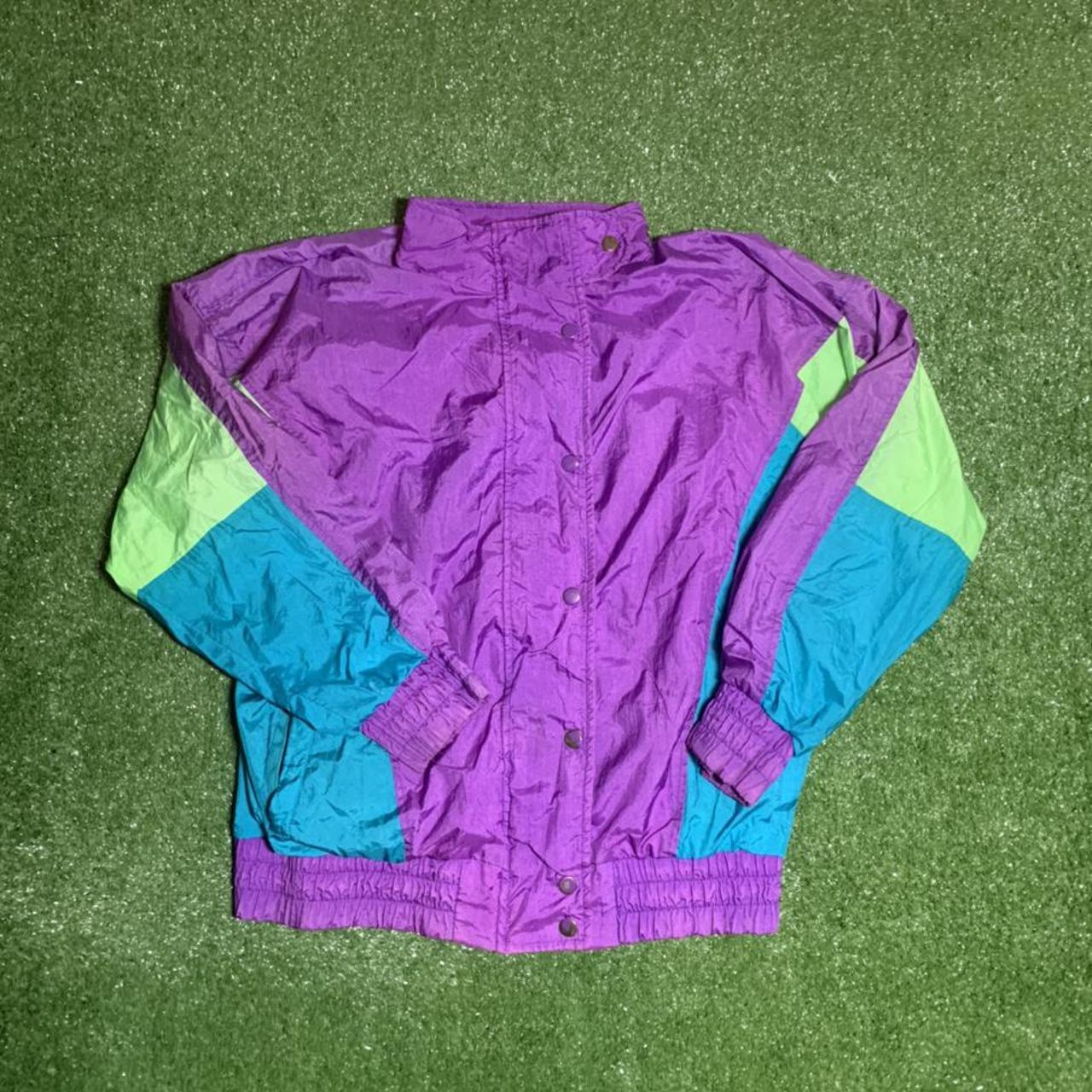 Vintage Burlington Color Block Jacket in amazing... - Depop