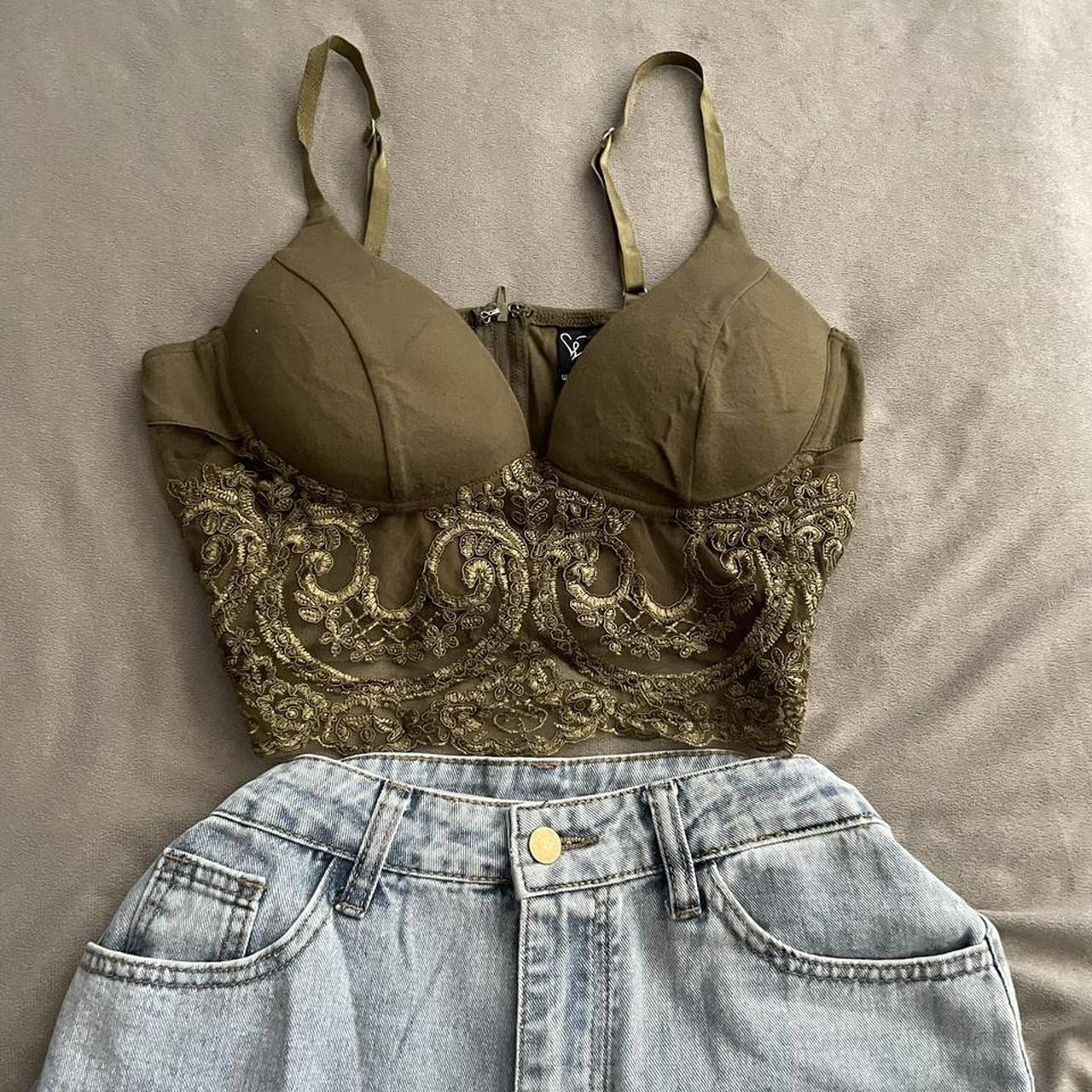 olive-green-lace-crop-top-depop