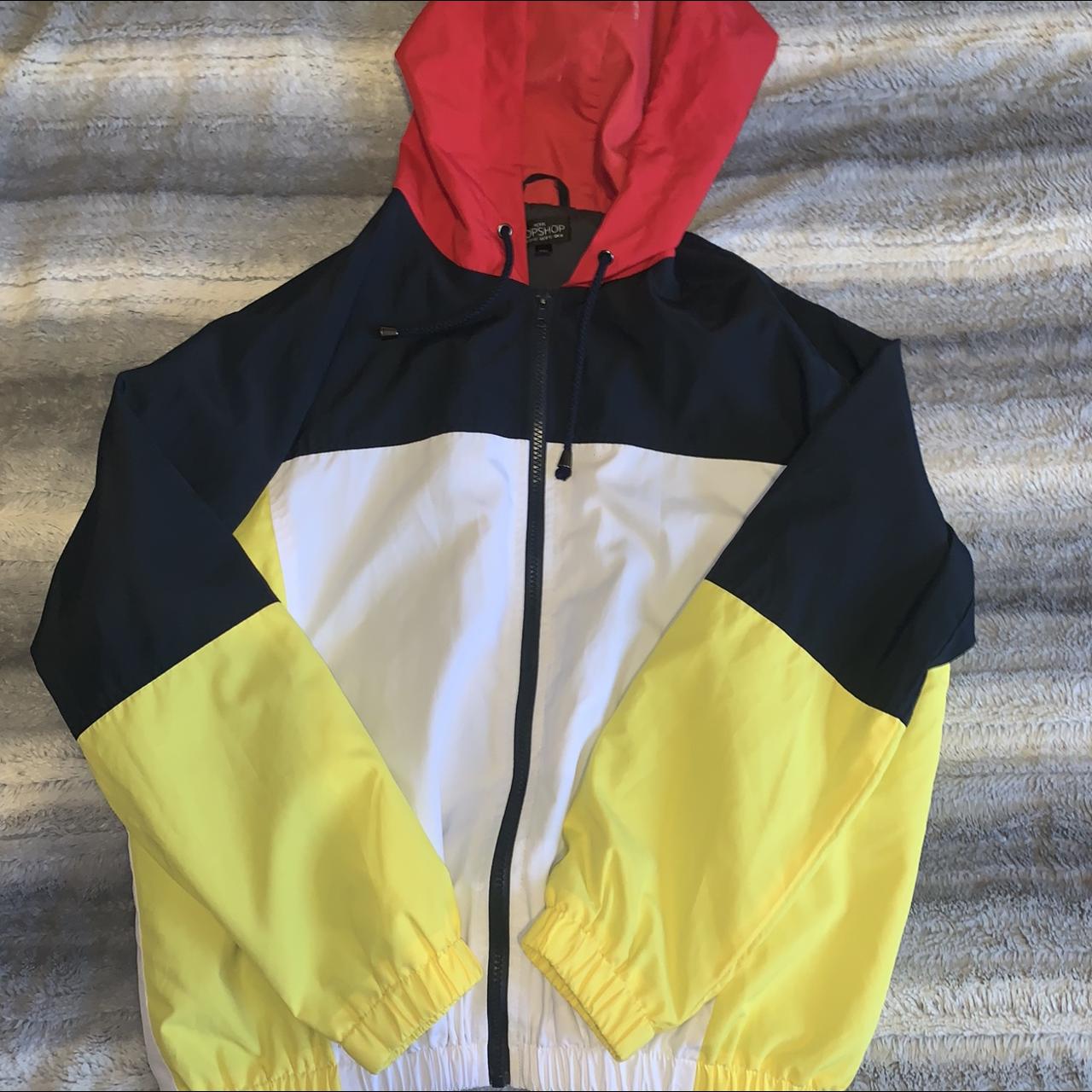 Topshop colour outlet block windbreaker jacket