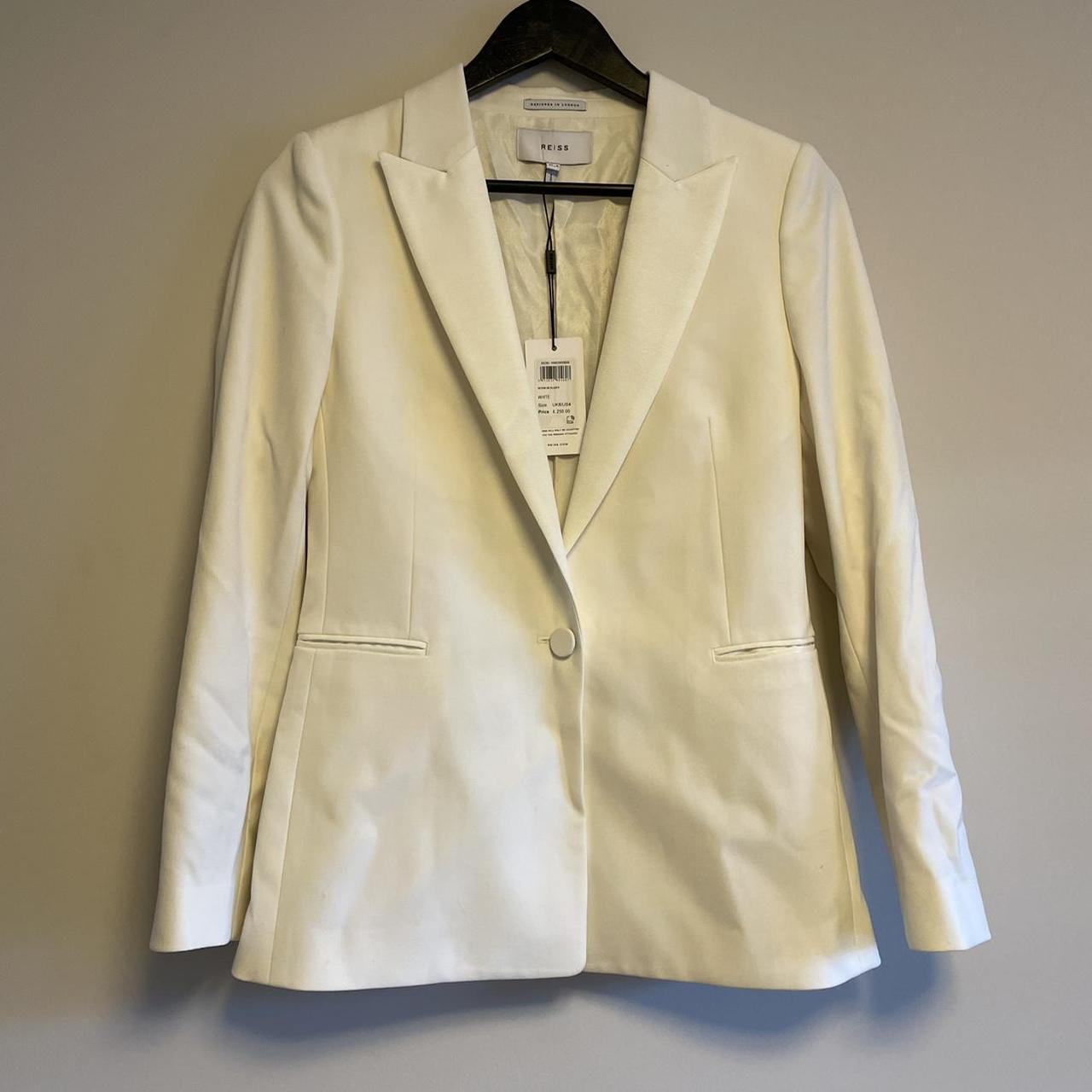 Reiss Women's White Jacket | Depop