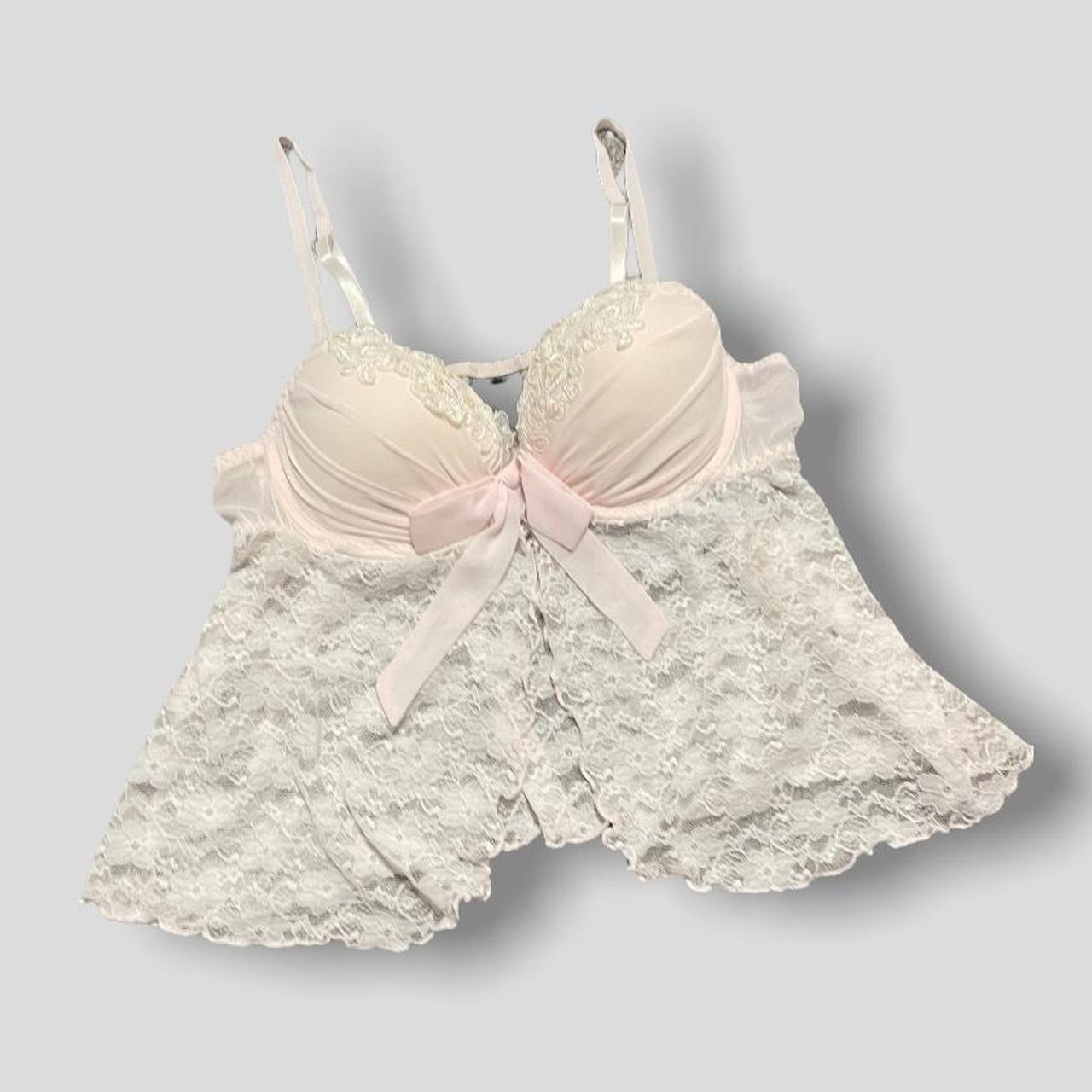Y2K Pink Babydoll Top 💞 the lace detailing on this... Depop