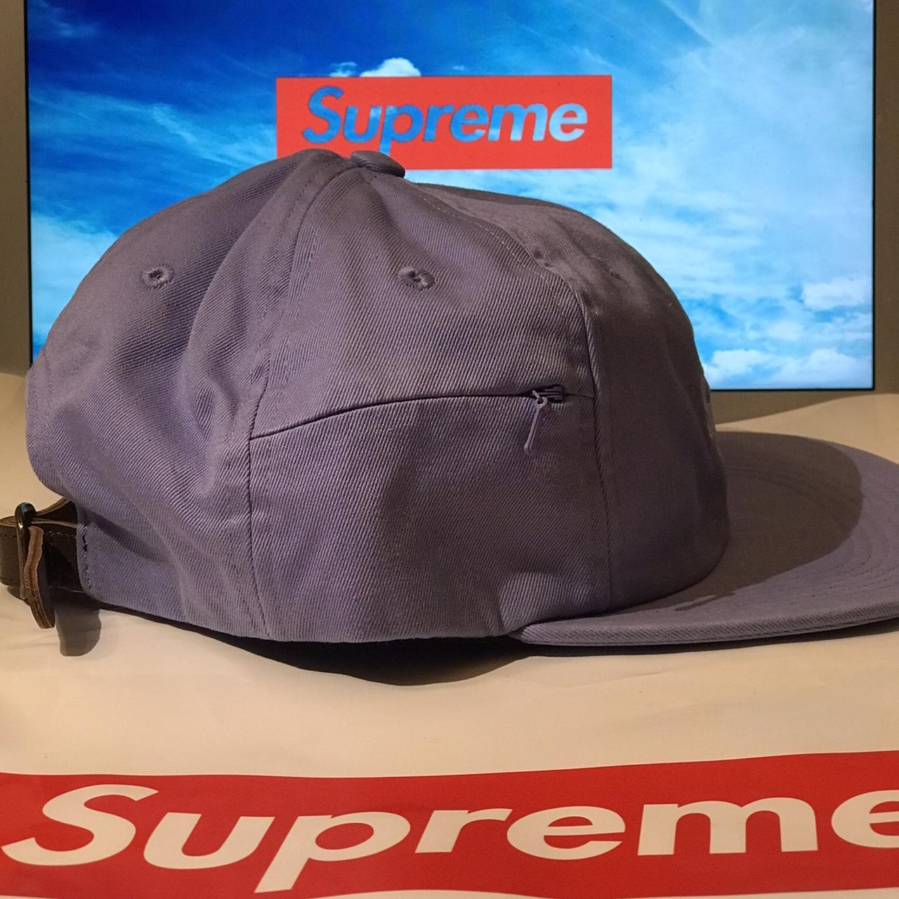 SS18 Supreme Script 6 Panel Hat w/ Side Pocket -... - Depop