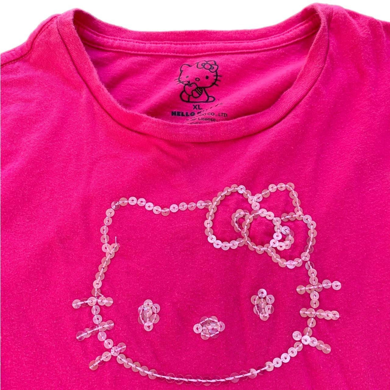 Hello Kitty Sequin Fitted Tee Flawed Read Depop