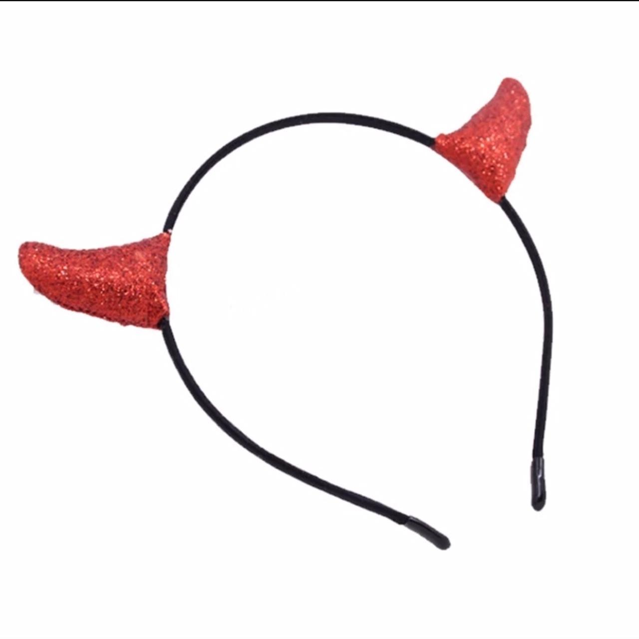 Sexy red glitter sparkle Devil Horns headband Brand... - Depop