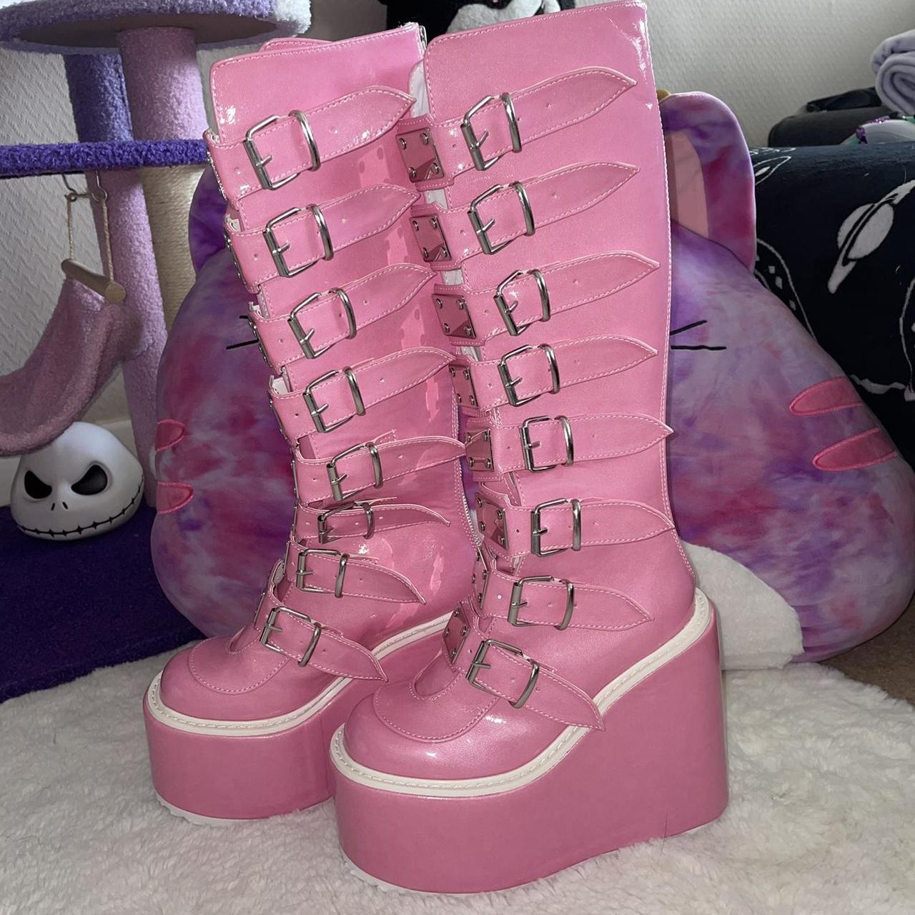 demonia dollskill trinity sweeter than eva boots 🌷... - Depop