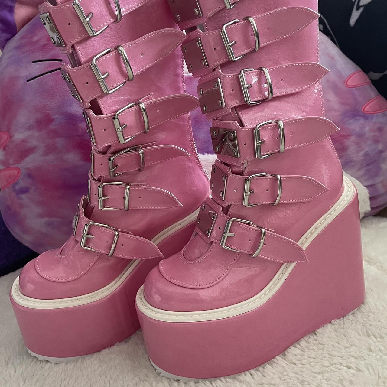 demonia dollskill trinity sweeter than eva boots 🌷... - Depop