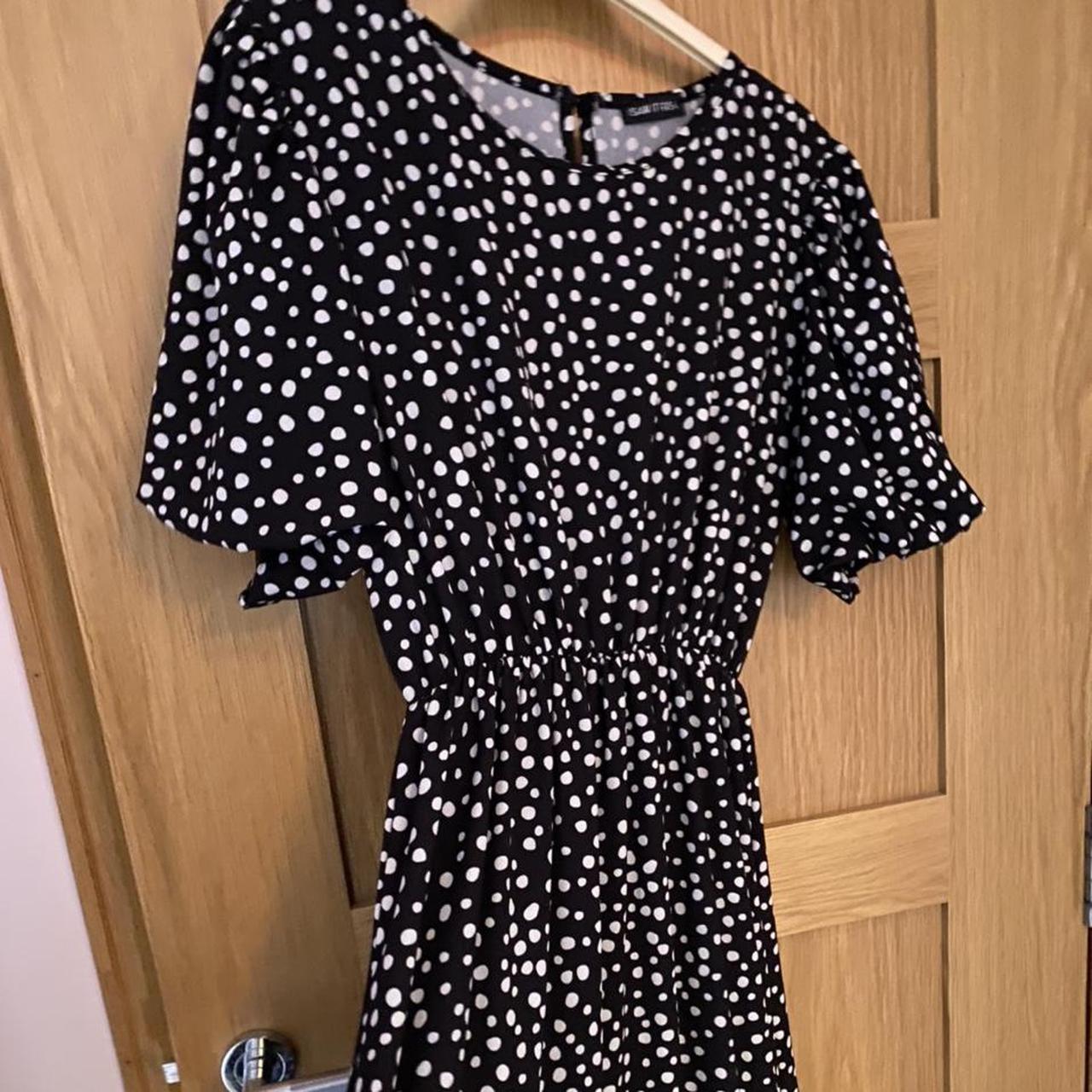 Black and white polka dot dress from I Saw It... - Depop