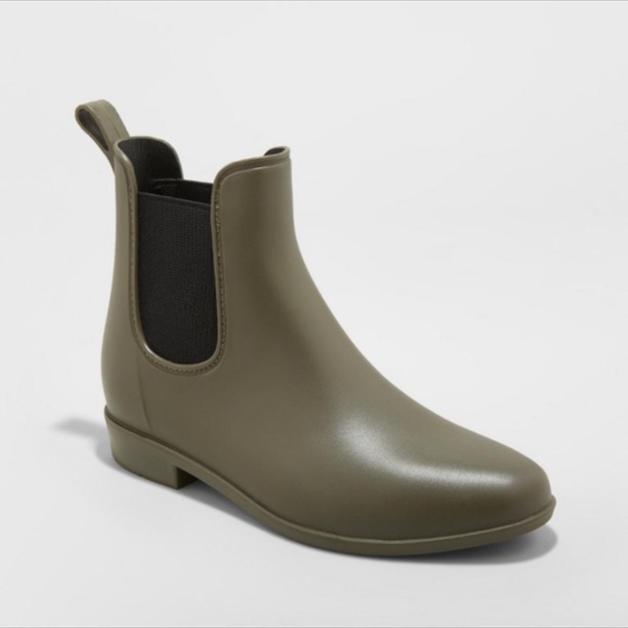 olive green chelsea boots