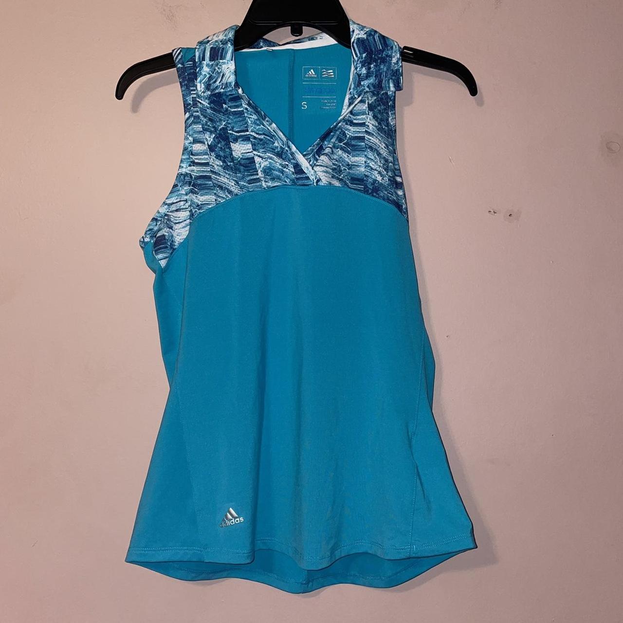 Adidas Climacool Blue Turquoise Tank Top Size S... - Depop