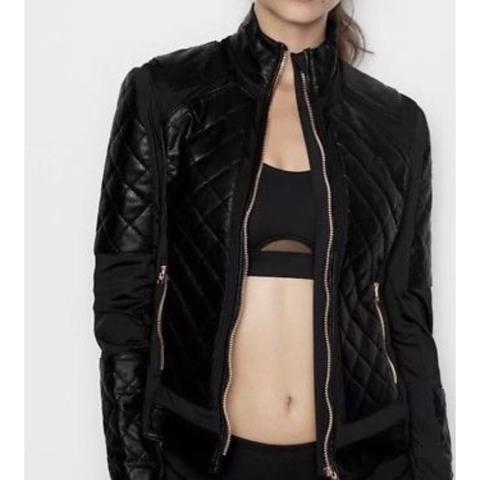 Victoria secret faux shop leather moto jacket