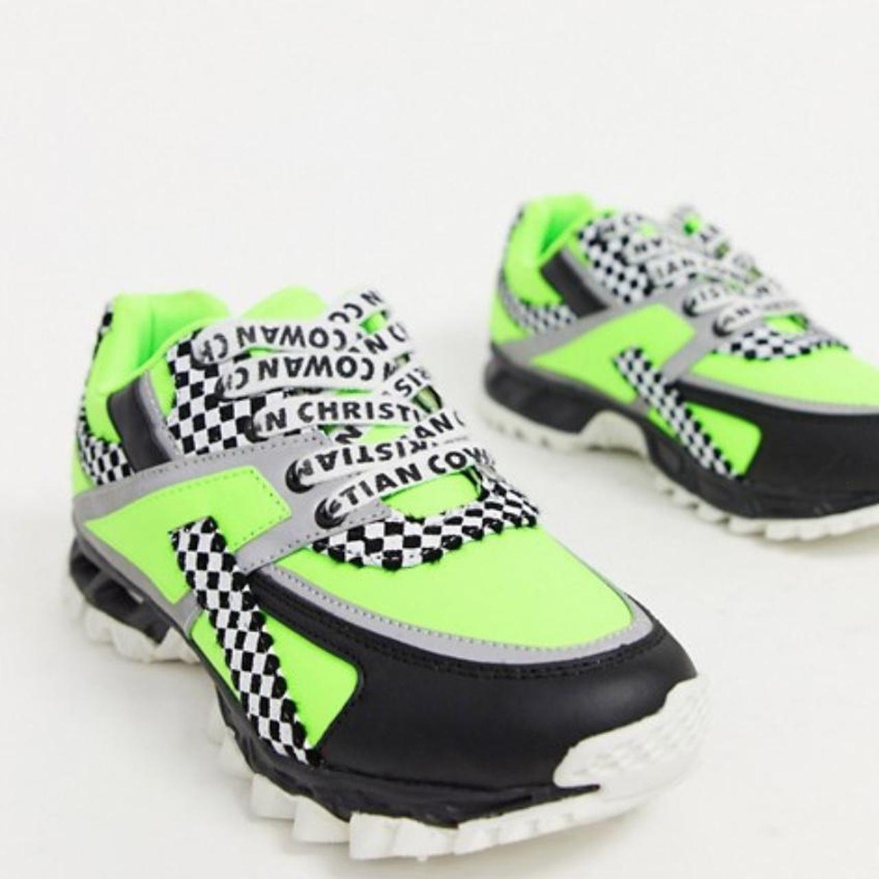 Christian Cowan Women's Green and Black Trainers (3)