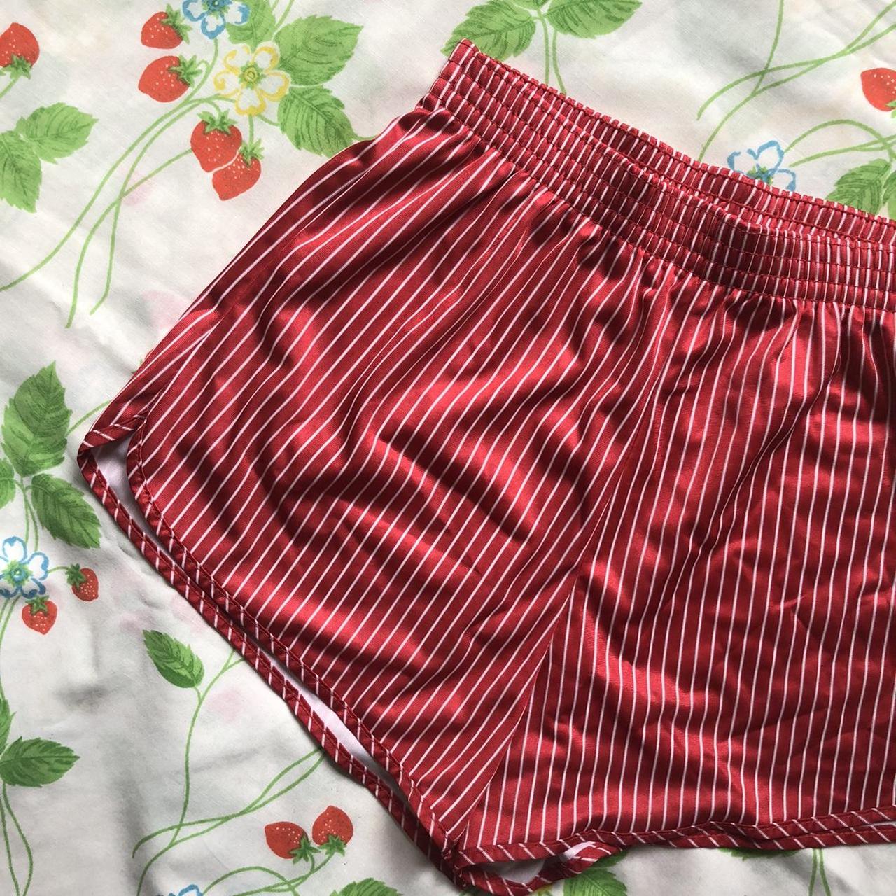 1970s PINSTRIPE ULTRA SHORT TRACK SHORTS 🍌These... - Depop
