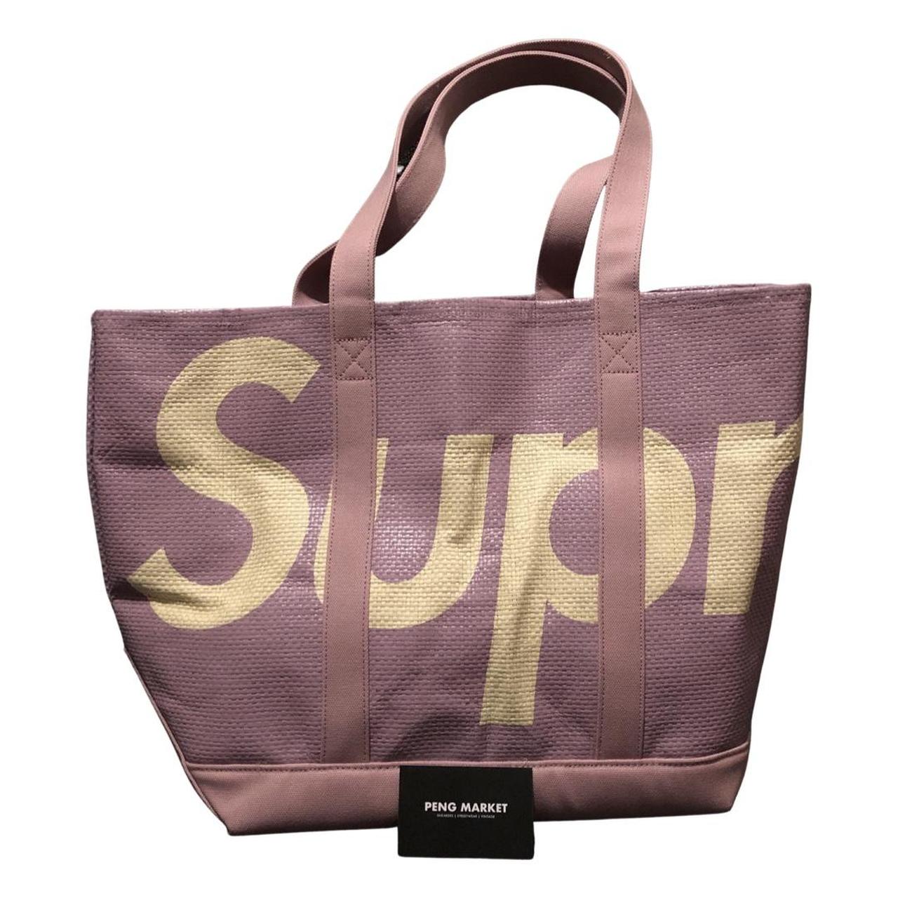 Supreme Raffia Tote purple-