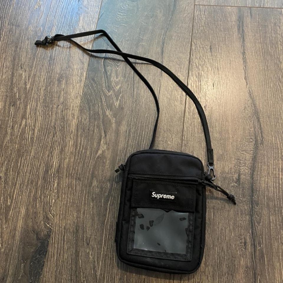 Supreme Utility pouch in black with clear pocket,... - Depop