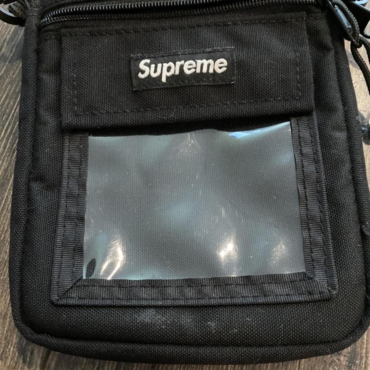 Supreme Utility pouch in black with clear pocket,...