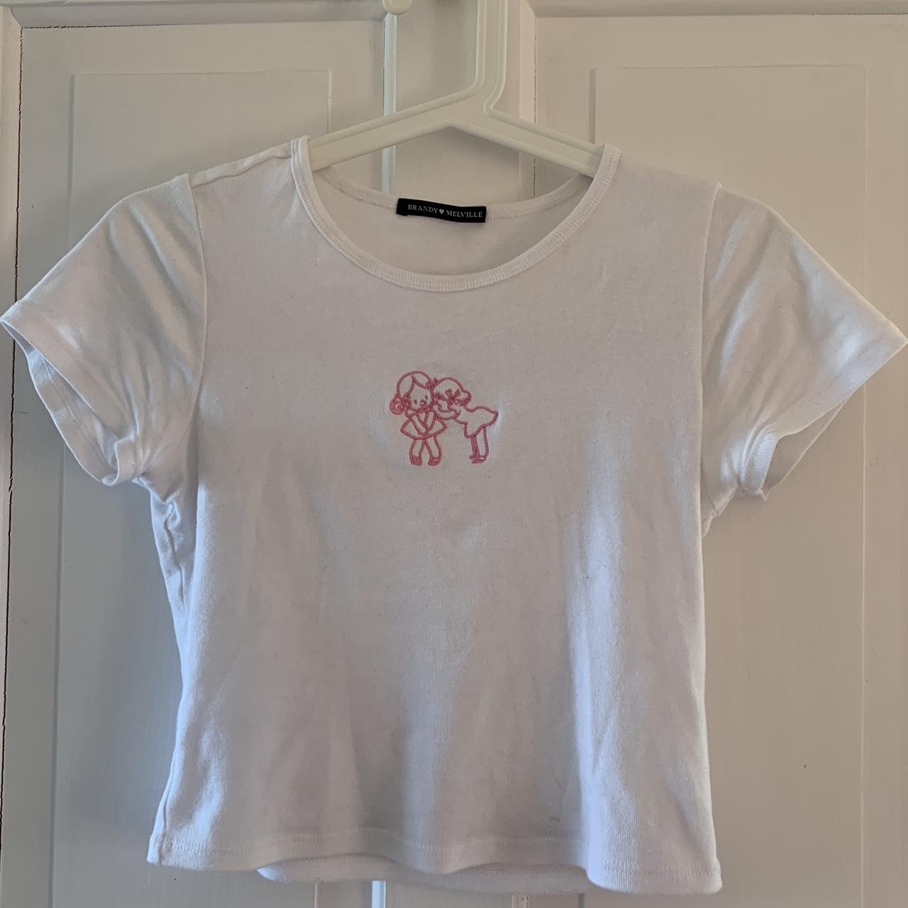 Brandy Melville Ashlyn whispering girls baby tee I - Depop