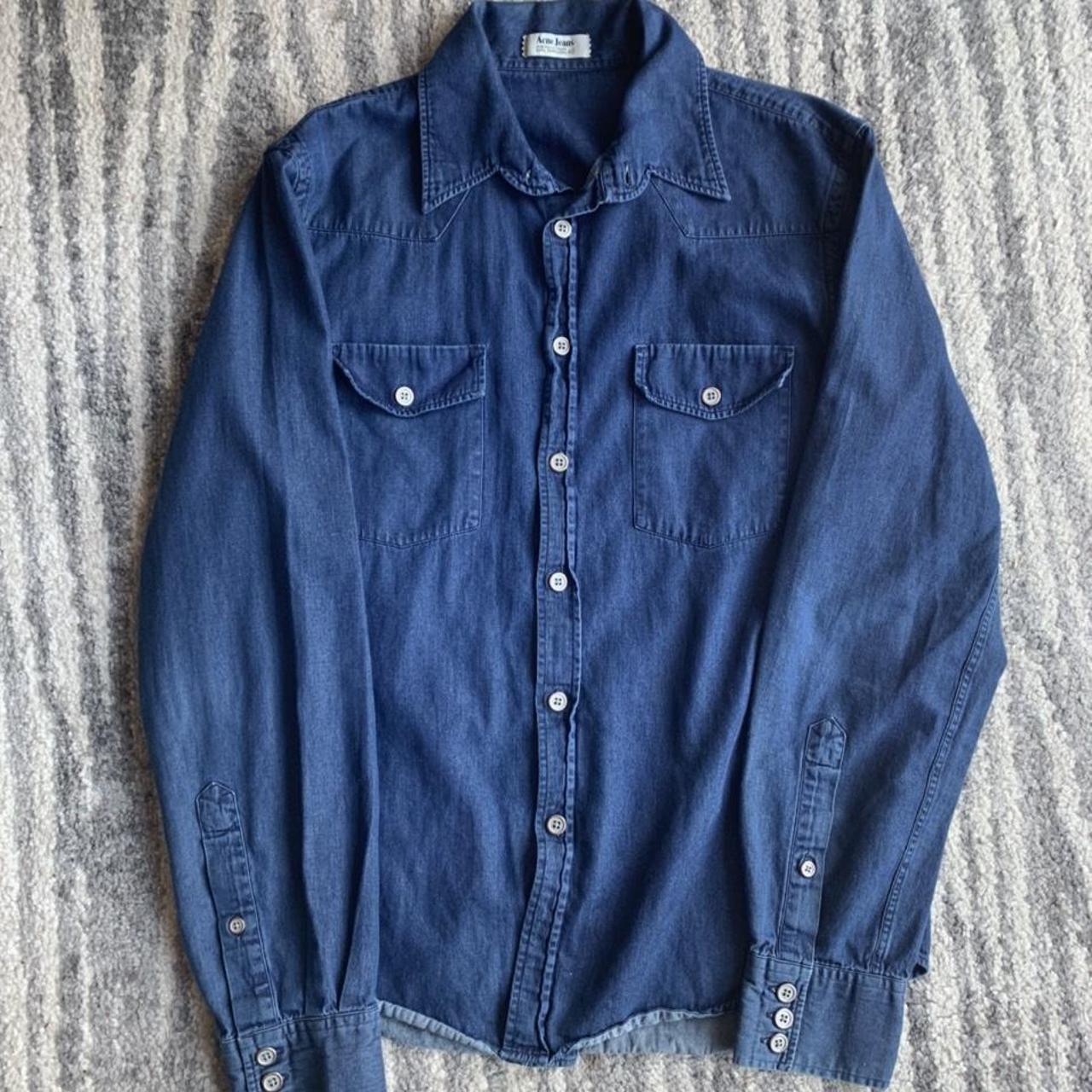 Acne jeans shirt - size small 48 - any questions... - Depop