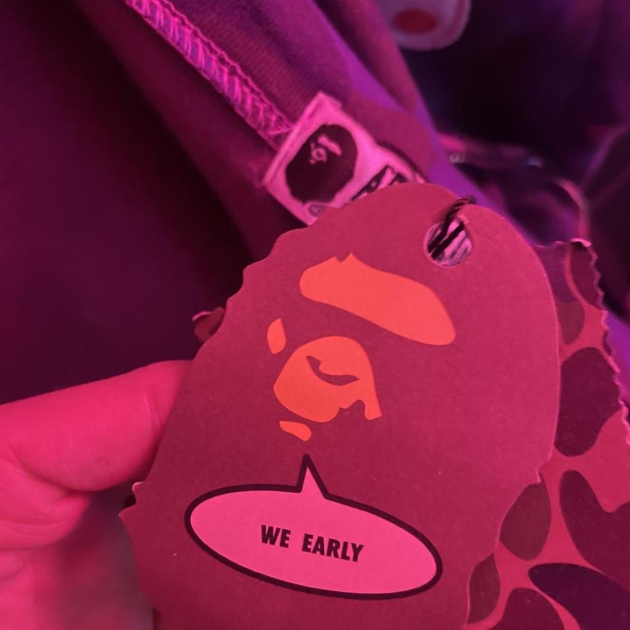 Purple and pink sale bape hoodie