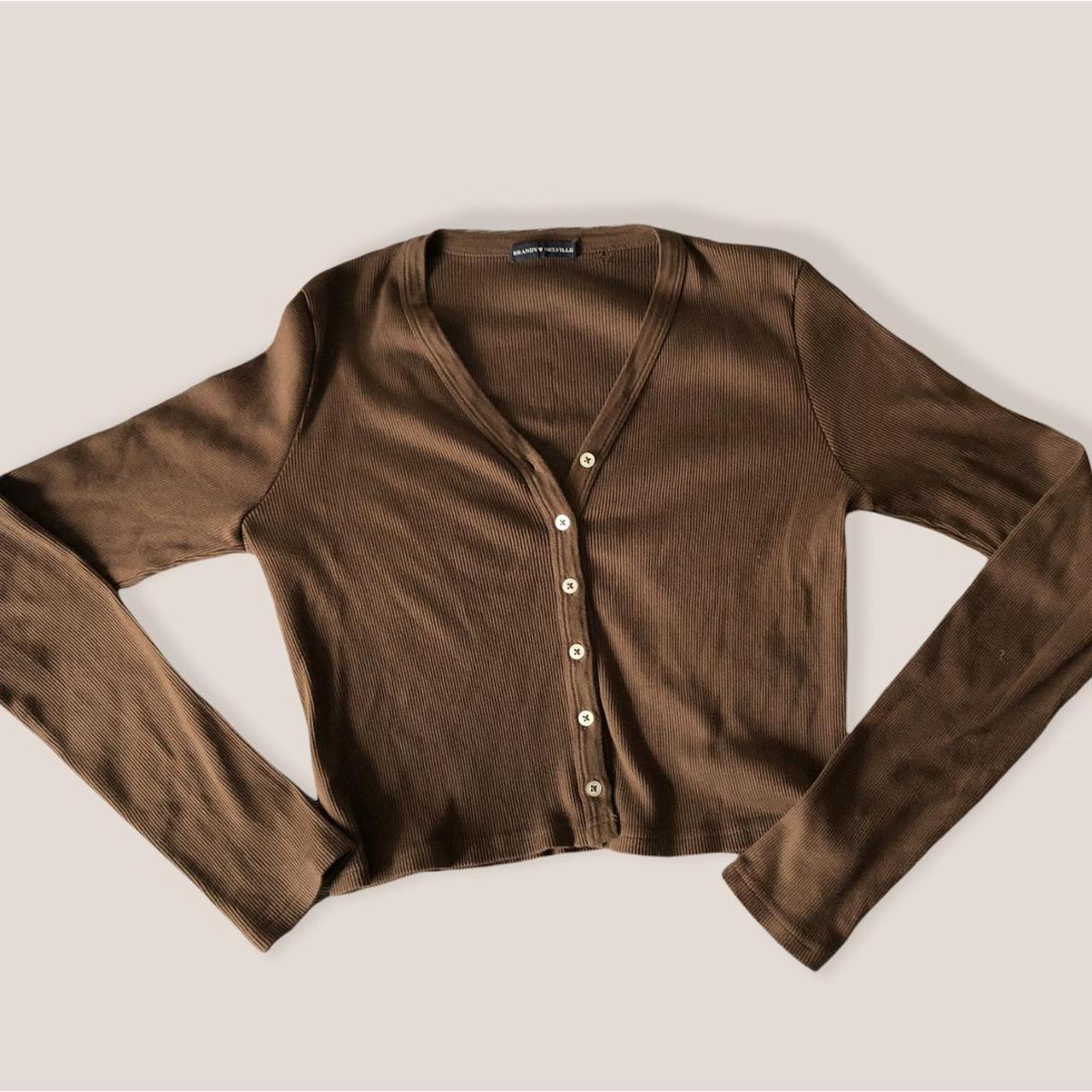 brown brandy melville cardigan